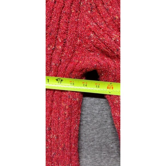 Cato Womens Small Sweater Hoodie Red Kamgaroo Pocket Long Sleeve Ribbed Pullover - Picture 10 of 11